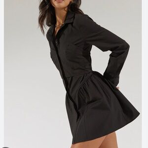 SOVERE black corset shirt dress